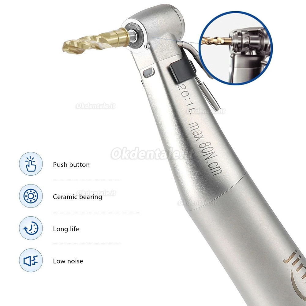 Manipolo contrangolo anello verde per impianto Jinme W201L a fibra ottica LED 20:1